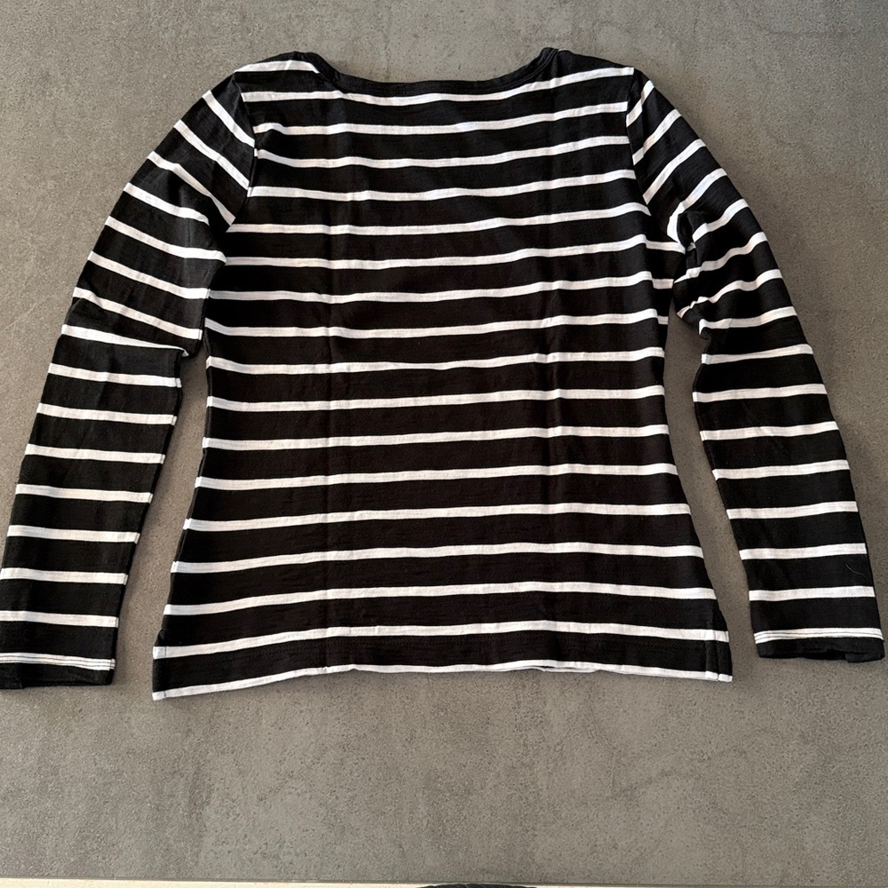 WHBM Striped Long Sleeve T-Shirt - Picture 7 of 8